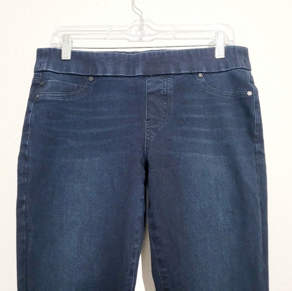 Liverpool Jeans Company Denim Legging Pull On Jeans Womens Size 10P Dark Wash - Picture 4 of 14